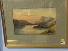 D. Fraill, watercolour, signed, 'Loch Ness', 20 x 32cm