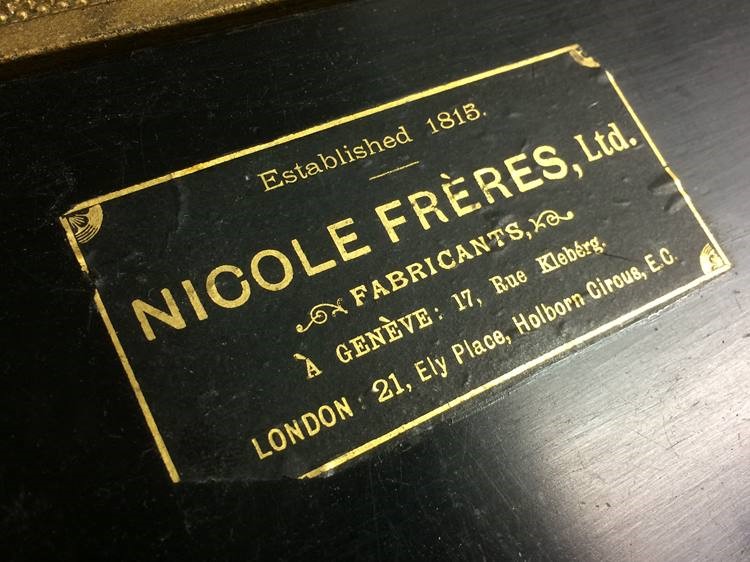 A Nicole Freres Ltd Polyphon in a carved and ebonised case, with a monochrome panel of Musical - Image 5 of 20