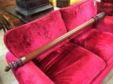 A Victorian curtain pole, 168cm length