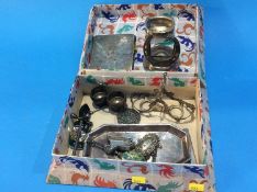 Box of assorted silver items