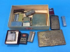 Collection of various lighters, including Dunhill etc.