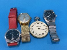 Various wristwatches, Emperor, Oris etc.