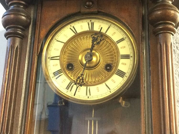 Mahogany wall clock - Image 8 of 8