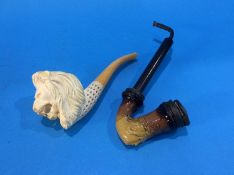 A Meerschaum pipe and one other
