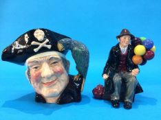 A Royal Doulton 'The Balloon Man' and a Character jug