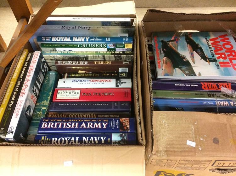 Four boxes of books; Military - Image 2 of 8