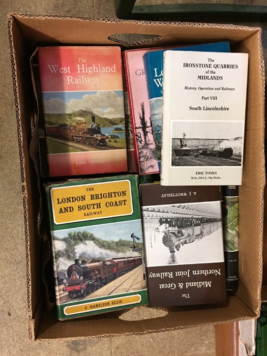 Four boxes of books of Railway Interest