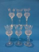 A set of six Edinburgh crystal 'Thistle' pattern wine glasses