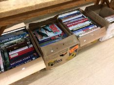 Four boxes of books; Military