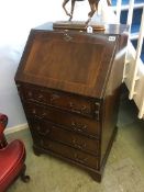 Reproduction mahogany bureau