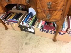 Three boxes of books