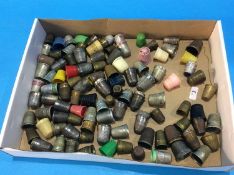 122 Thimbles metal, plastic and silver