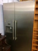 A Neff silver fridge freezer