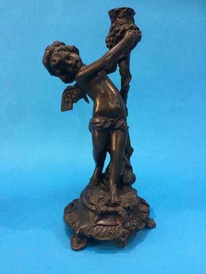 A pair of Cherub candlesticks - Image 3 of 3