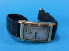 A gents 9ct gold wristwatch