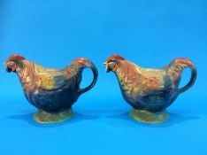 Two Rooster teapots