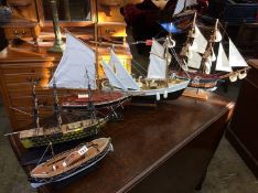 Five various model Ships