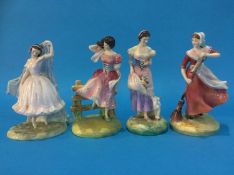 Four Royal Doulton figurines