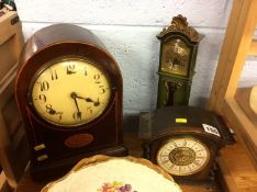 Three various mantle clocks