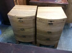 A pair of Barker and Stonehouse 'Navajos' three drawer bedside chests