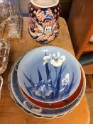 Oriental plates, various and an imari vase