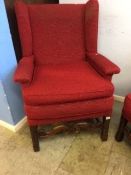 Pair of wing armchairs