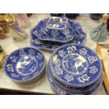 Midwinter blue and white dinner service