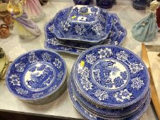 Midwinter blue and white dinner service