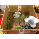 Box of assorted glassware