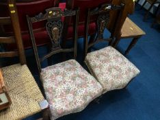 Pair of Edwardian chairs