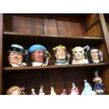 Five Royal Doulton toby jugs