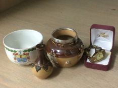 Royal Doulton vases, commemorative bowl etc.