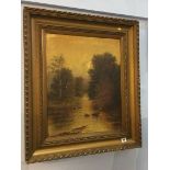 Gilt framed oil on canvas