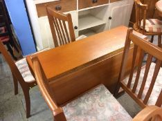 Teak table and four chairs