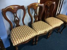Three Edwardian chairs and one other