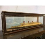 Cased model of The Queen Mary