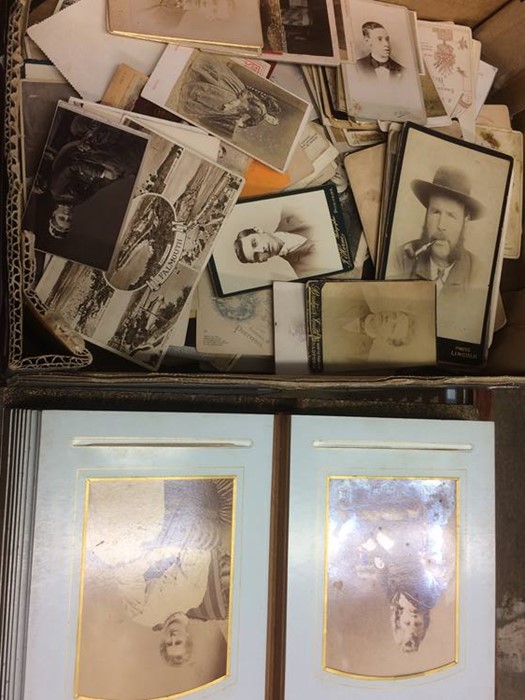 Edwardian photo album, various pictures and Carte Du Visite