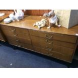 G plan double chest of drawers