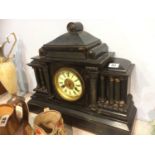 Ebonised mantle clock