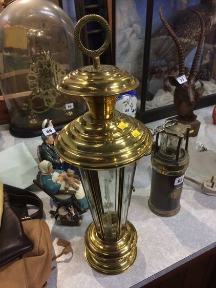 Brass lantern - Image 2 of 2