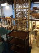 Tea trolley and bamboo screen