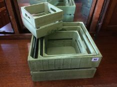 Four graduated crates