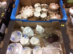 Quantity of tea china etc. in two boxes