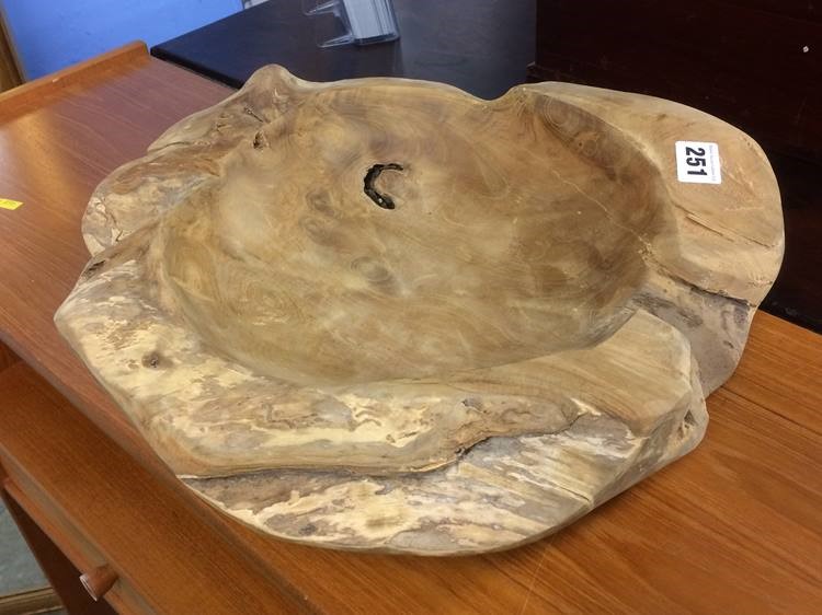 A wooden bowl