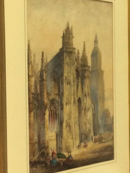 Edwin Thomas Dolby, (act. 1849-1895), watercolour, unsigned, 'Evreaux', 46 x 31cm - Image 2 of 2