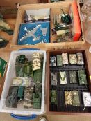 Three boxes of military toys