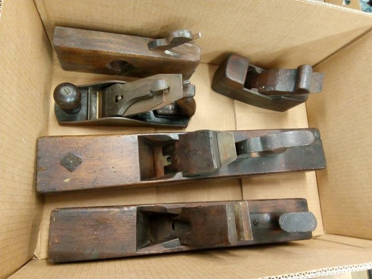 A box of wood planes