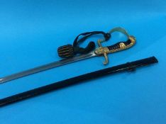 A German lion head Officers sword