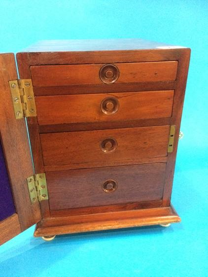 A miniature 19th century specimen chest having four graduated drawers, 20cm wide - Image 2 of 3