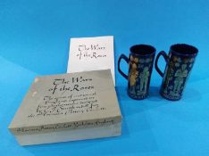 A pair of boxed Hornsea tankards 'The War of the Roses'